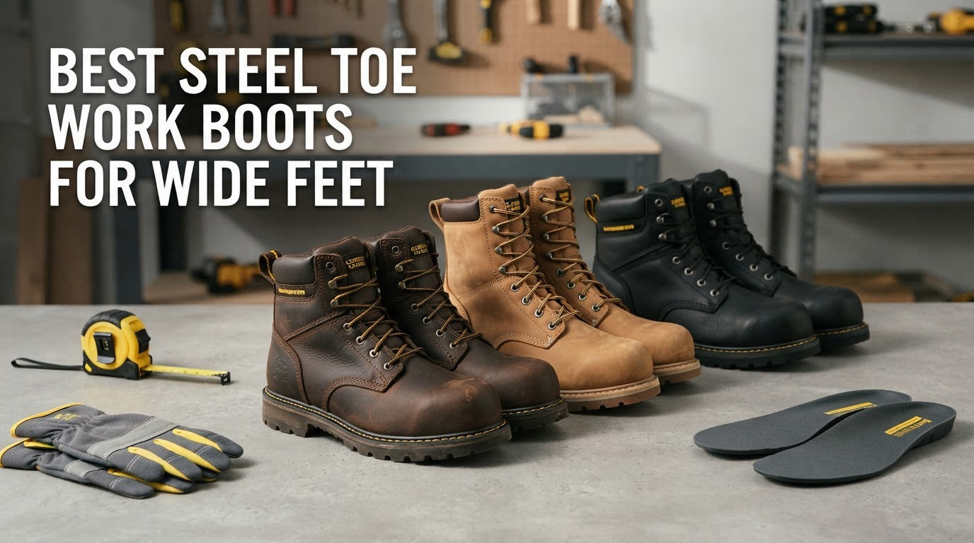 best steel toe work boots for wide feet