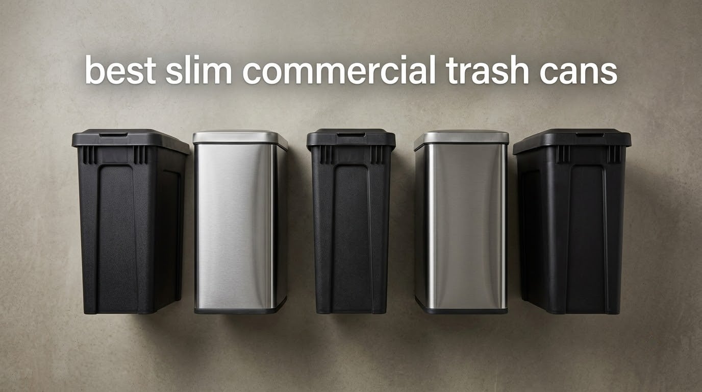 best slim commercial trash cans