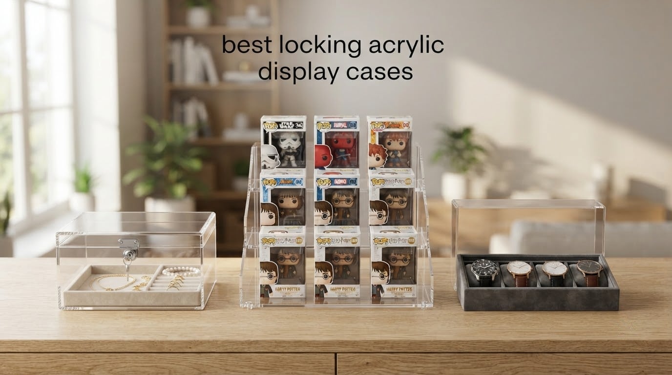 best locking acrylic display cases