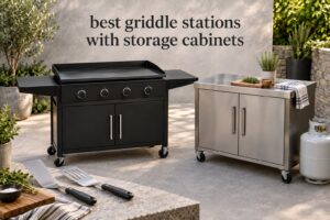 best griddle stations with storage cabinets
