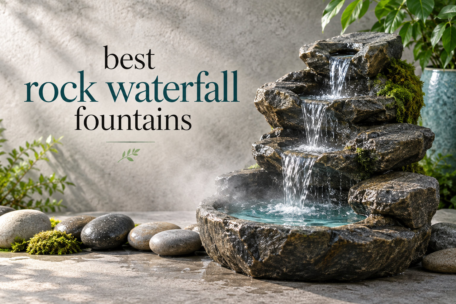 best rock waterfall fountains