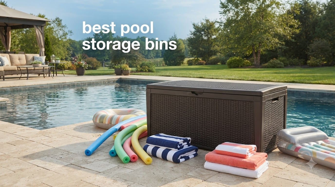 best pool storage bins