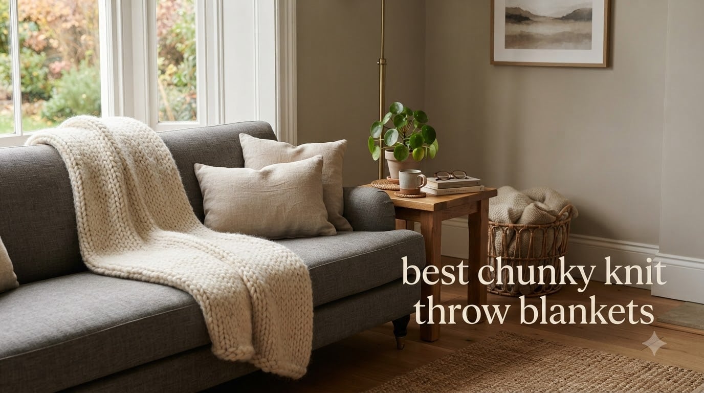 best chunky knit throw blankets