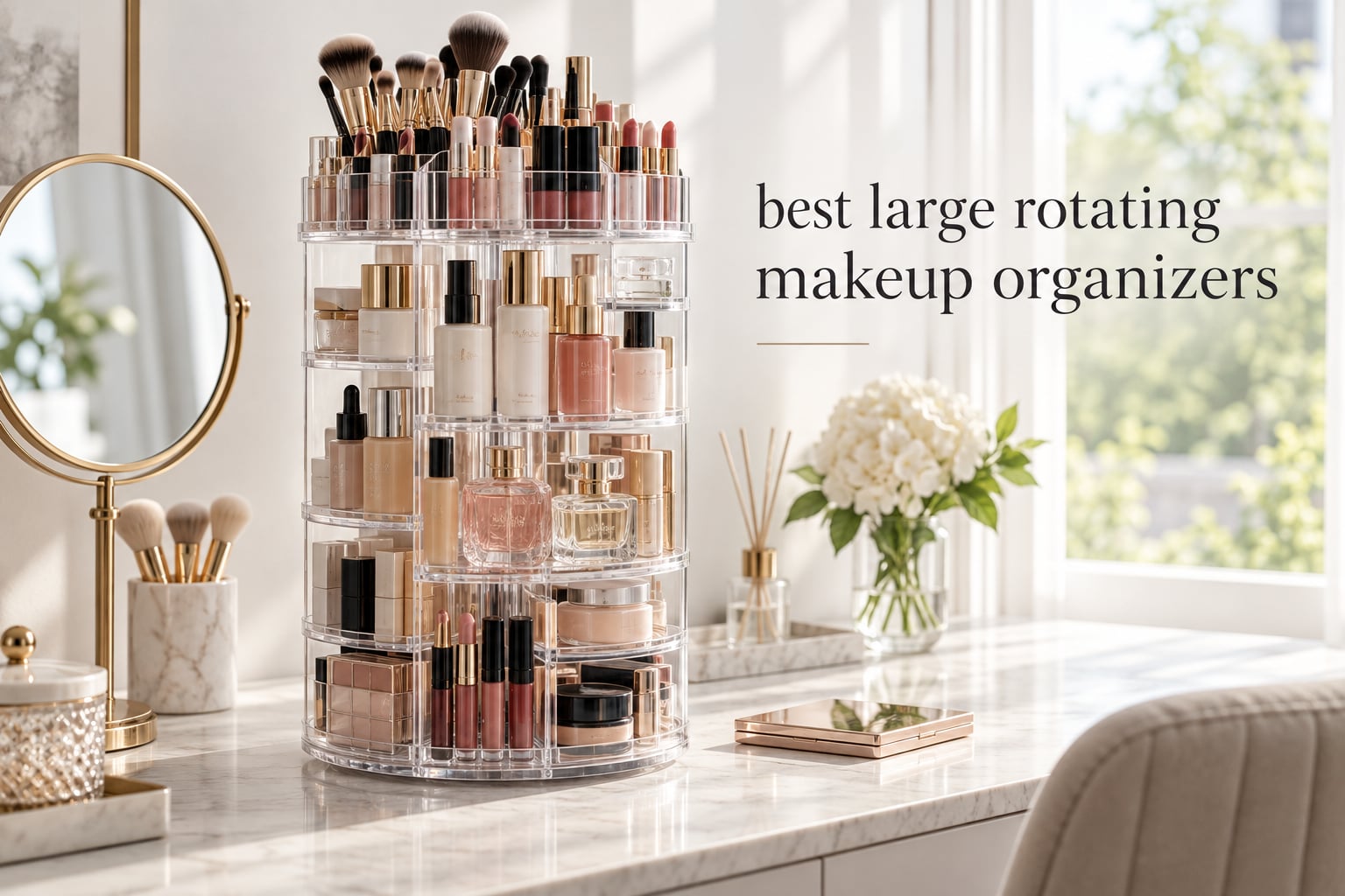 best large rotating makeup organizers