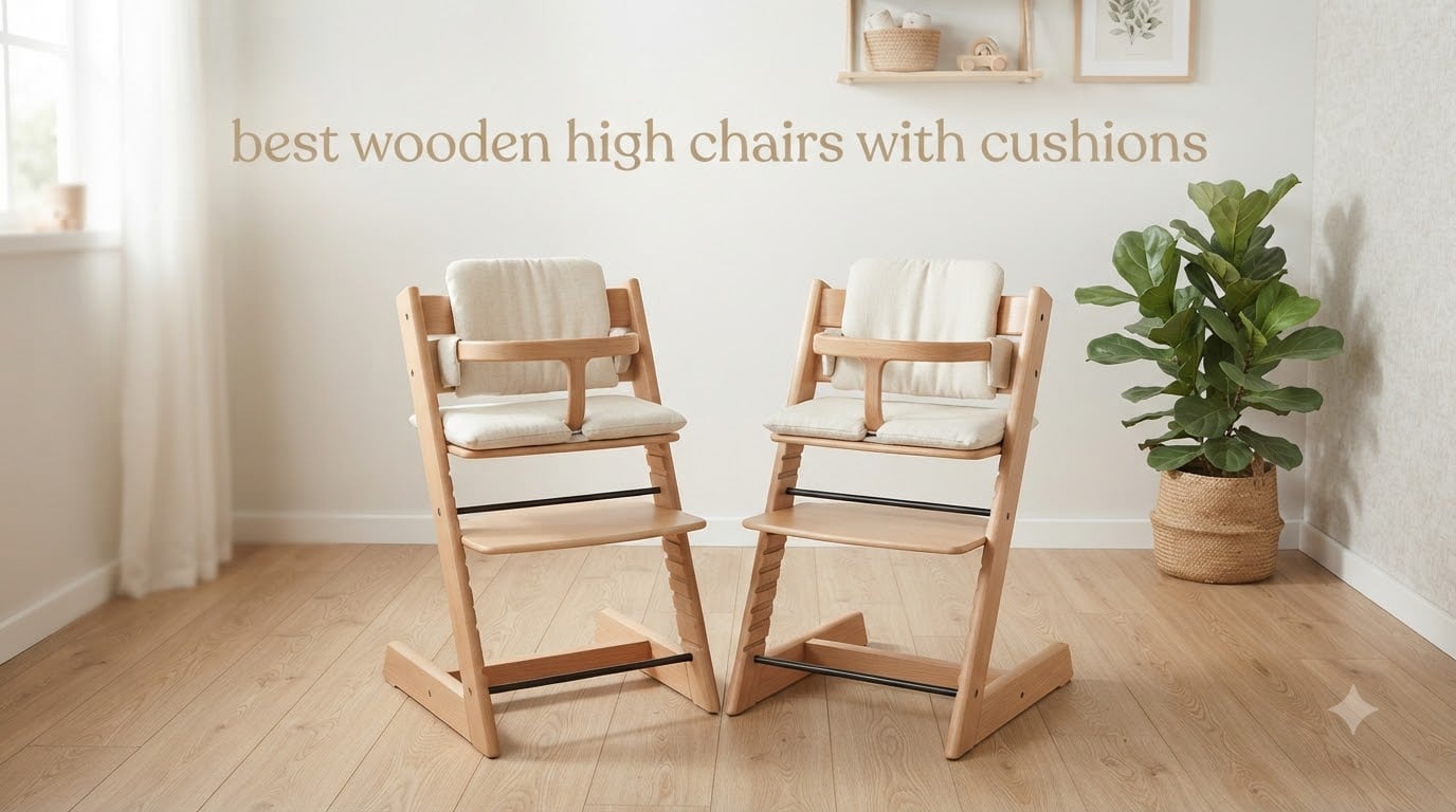 best wooden high chairs with cushions