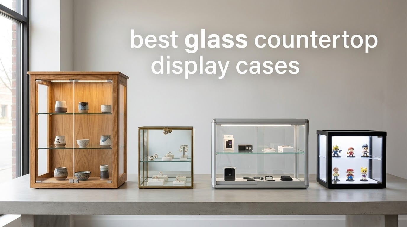 best glass countertop display cases