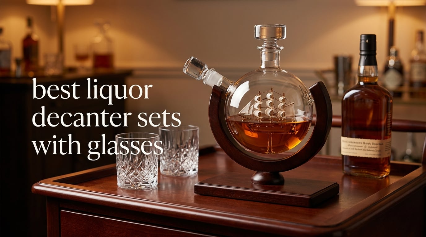best liquor decanter sets with glasses