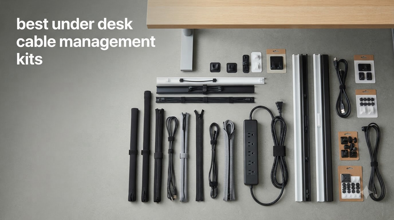 best under desk cable management kits