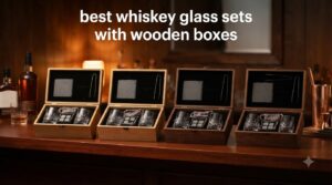 best whiskey glass sets with wooden boxes
