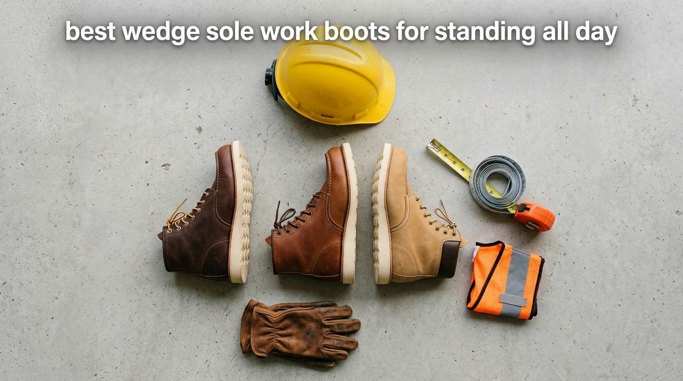 best wedge sole work boots for standing all day