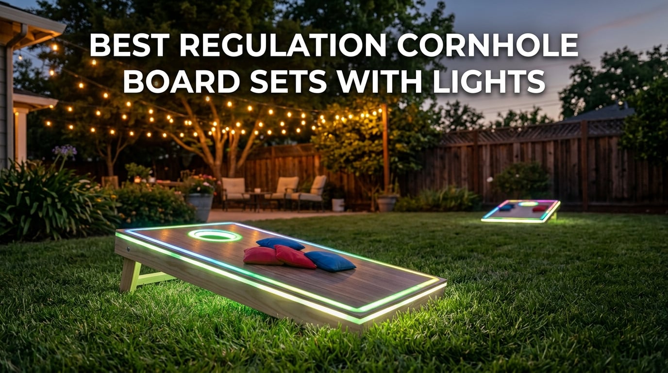 best regulation cornhole board sets with lights