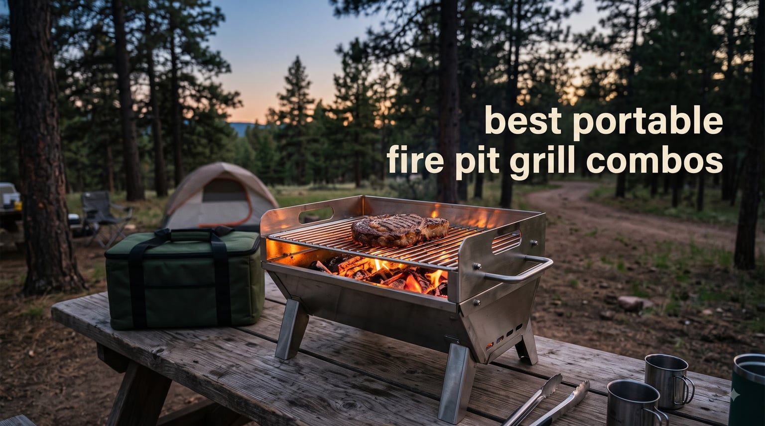 best portable fire pit grill combos