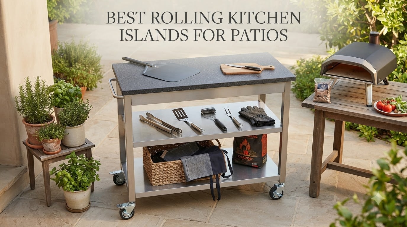 best rolling kitchen islands for patios