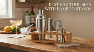 best bar tool sets with bamboo stands