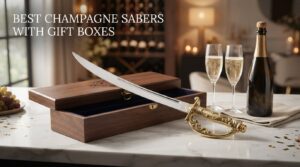 best champagne sabers with gift boxes