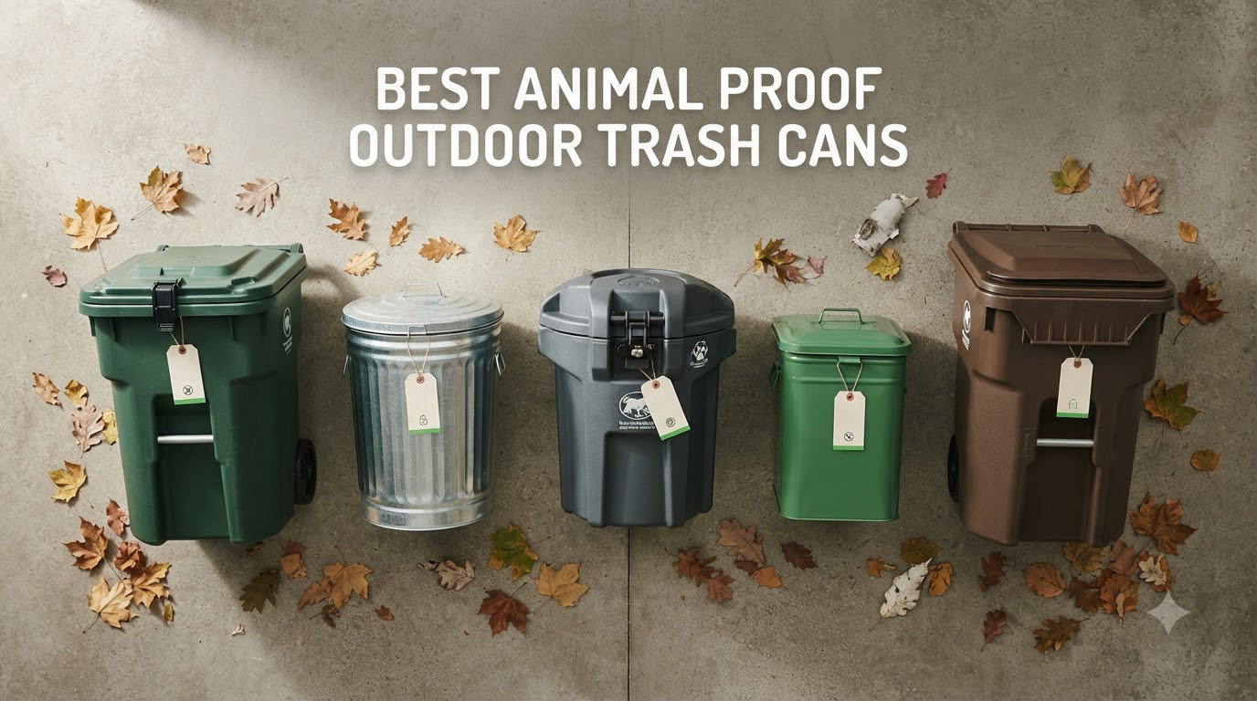 best animal proof outdoor trash cans