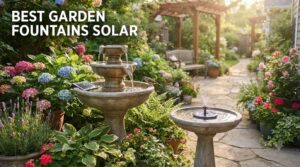 best garden fountains solar