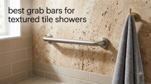 best grab bars for textured tile showers