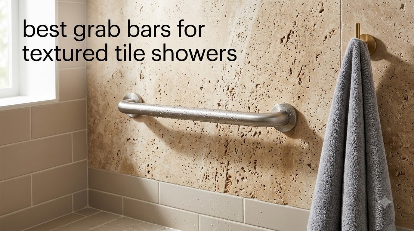 best grab bars for textured tile showers