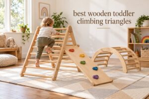 best wooden toddler climbing triangles