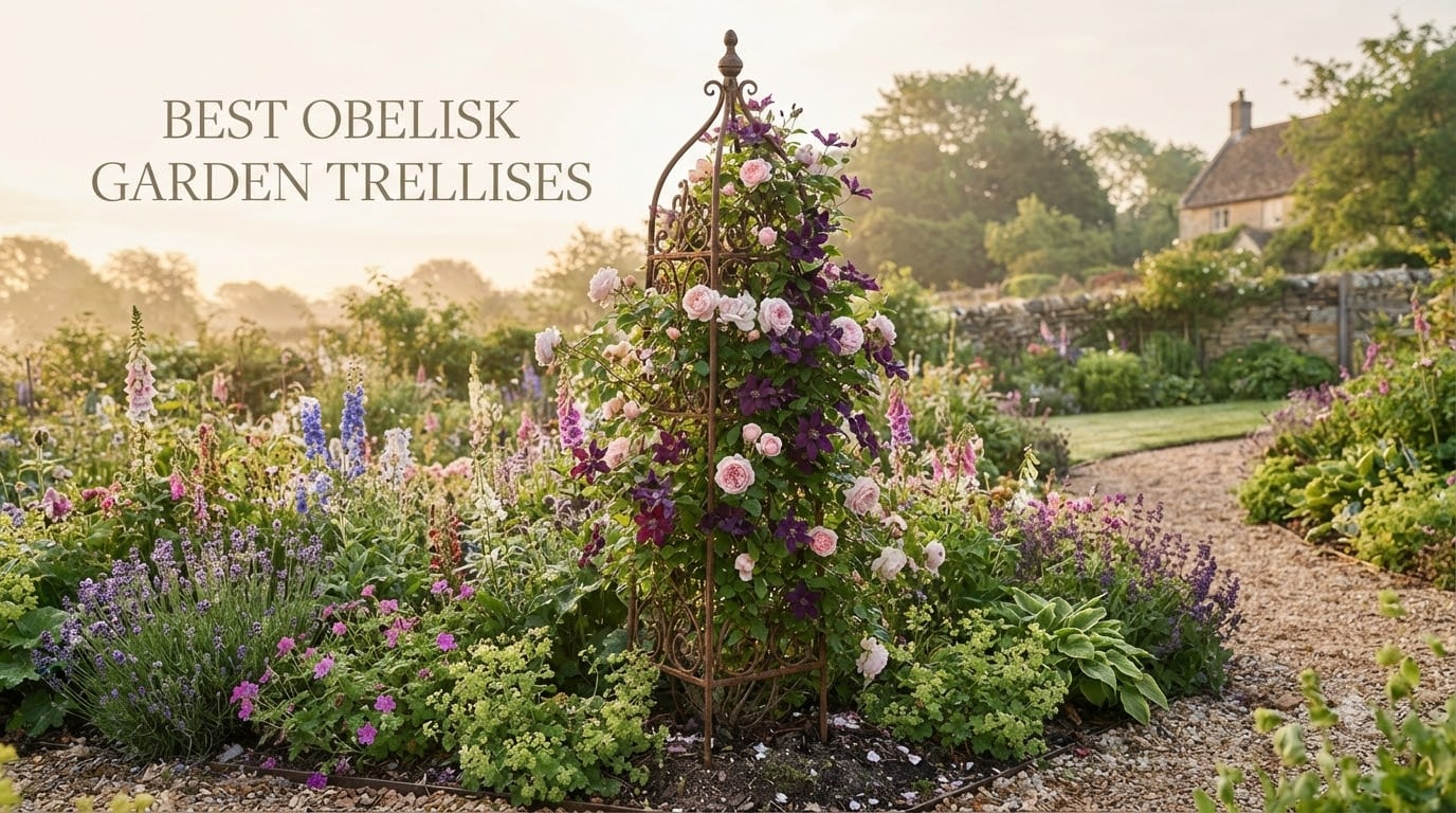 best obelisk garden trellises