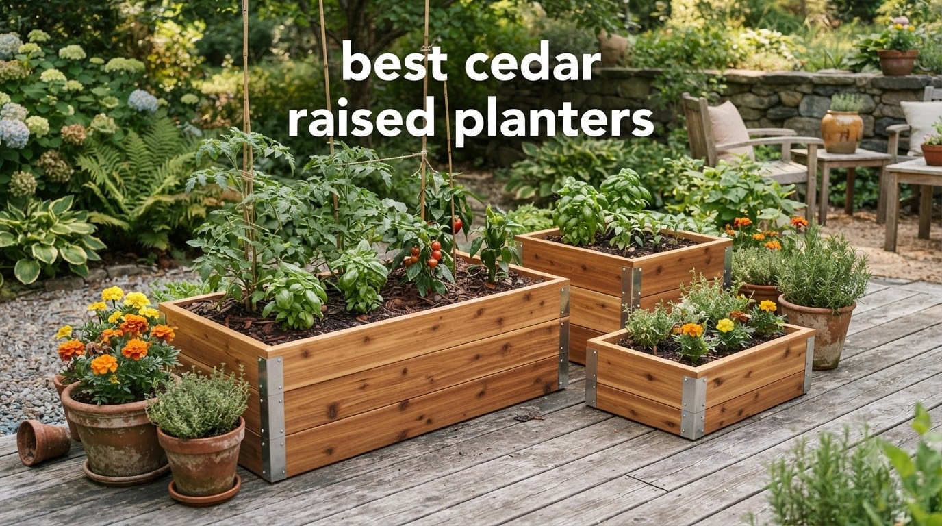 best cedar raised planters