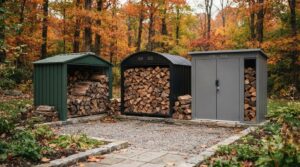 best steel firewood storage sheds