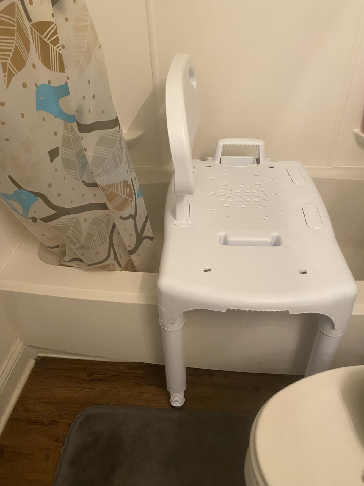 Carex Universal Tub Transfer Bench, Bath Seat with Backrest, Shower Chair for Elderly and Disabled, Transfer Bench & Shower Seat for Bathtub with Adjustable Legs, Converts to Right or Left Hand Entry customer photo 1