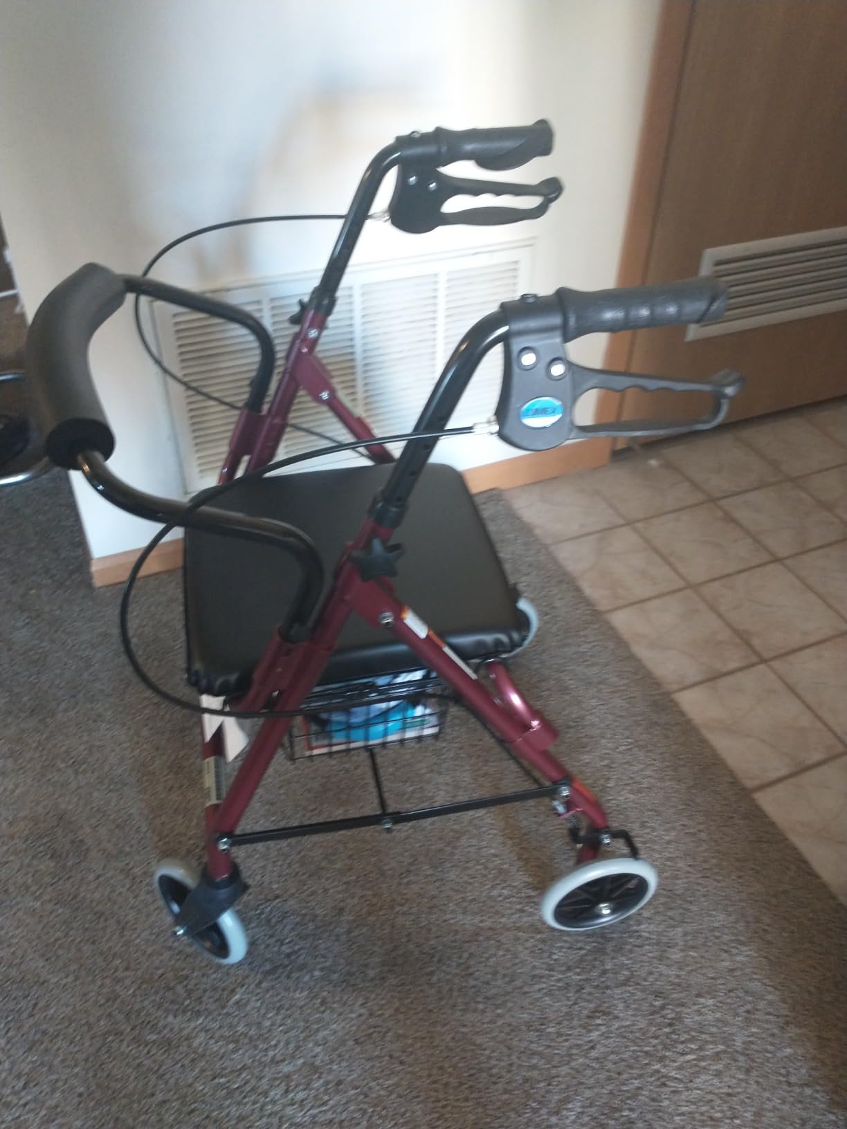 Lumex Walkabout Junior Rollator - Narrow Rolling Walker with Seat for Seniors & Small Spaces customer photo 2