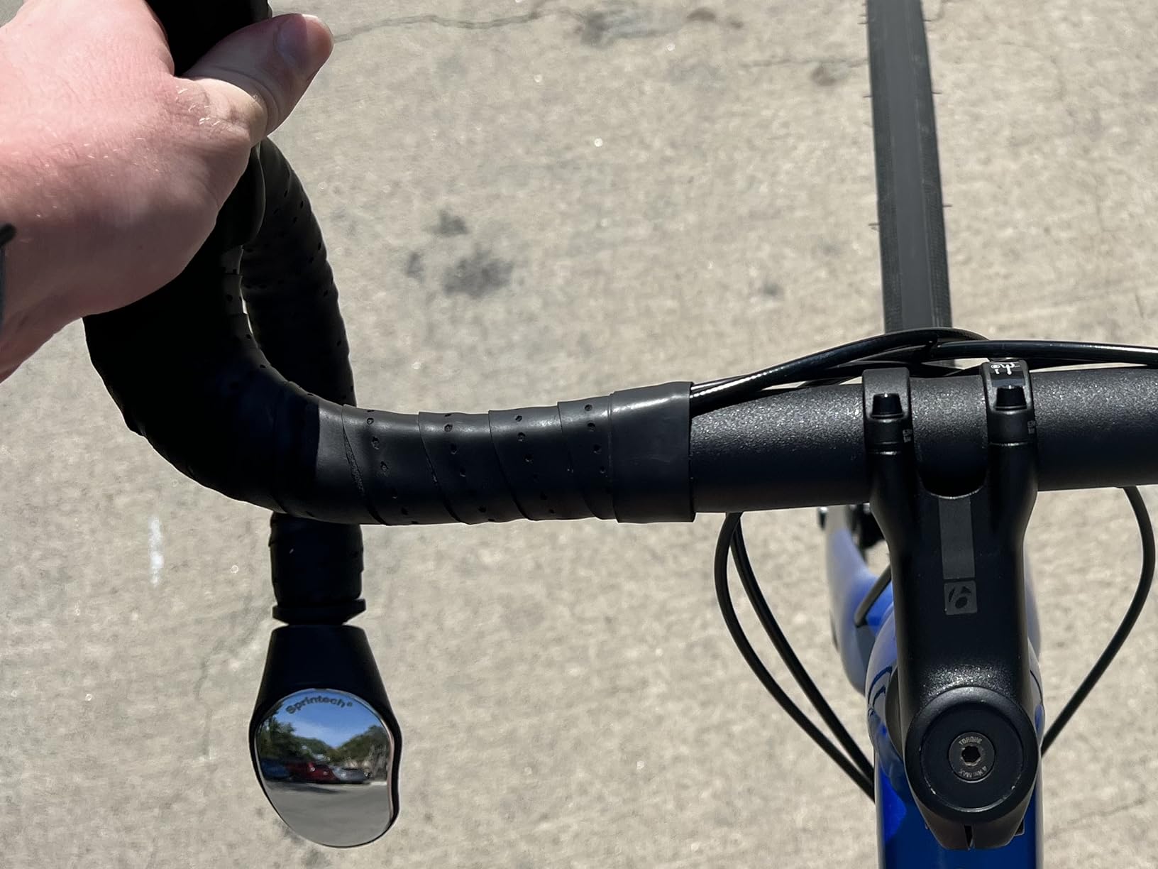 Sprintech Drop Bar Bike Mirror - Road Bike Rear View Mirror for Drop Handlebars - Bar End Bicycle Mirror, Swiss-Made (Black, Left Single) customer photo 2