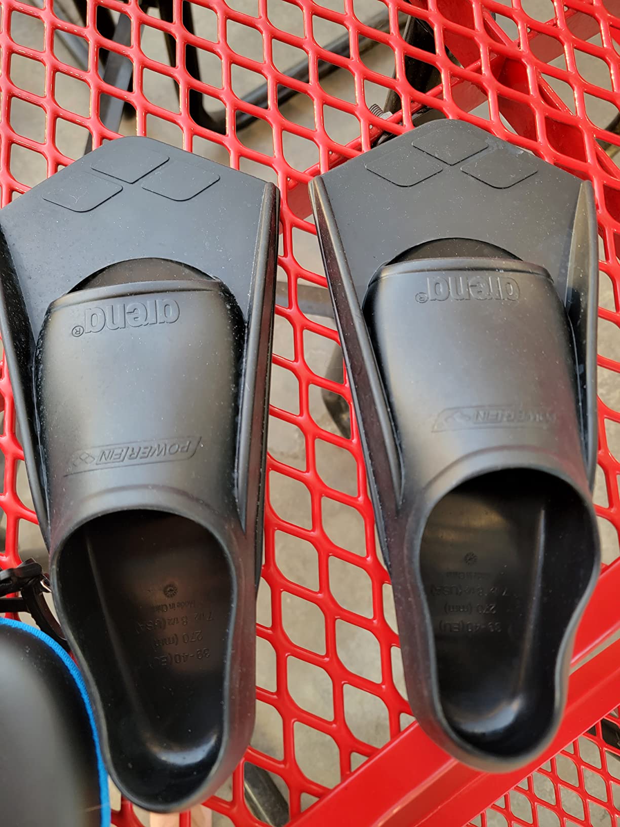 Arena Powerfin Swim Training Fin Short Blade Silicone Closed Heel Full Foot Pocket customer photo 2