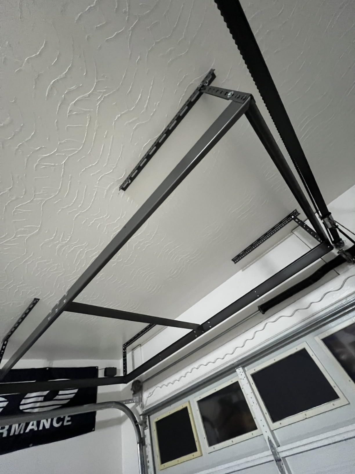 MonsterRax 4x8 Overhead Garage Storage Rack, White, 12
