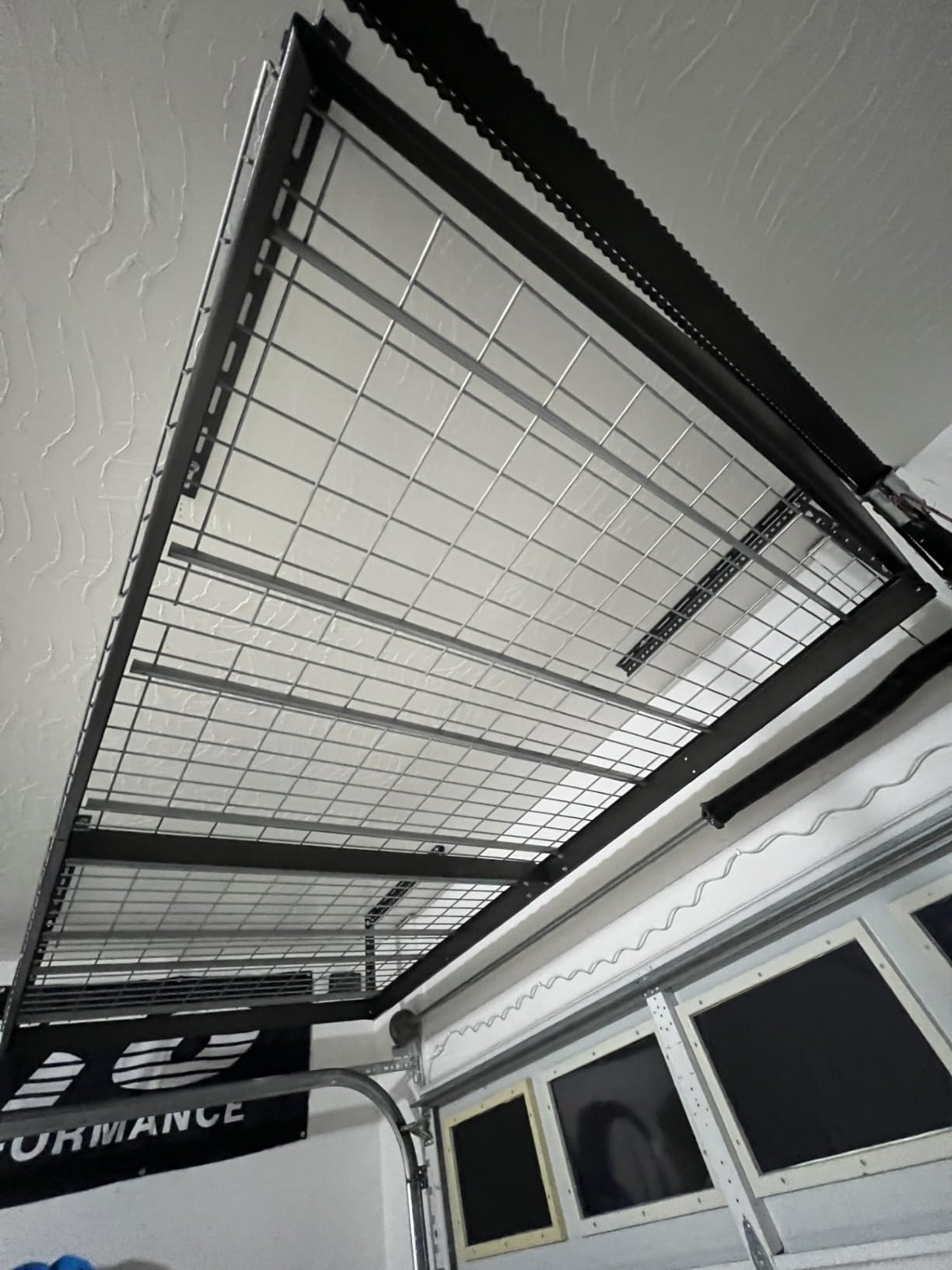 MonsterRax 4x8 Overhead Garage Storage Rack, White, 12