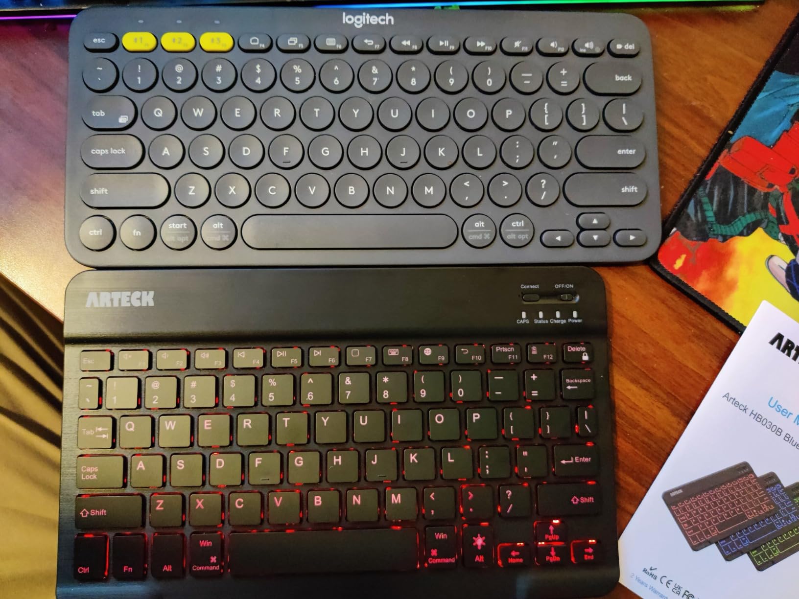 Arteck Universal Backlit Wireless Bluetooth Keyboard for iPad, Tablet, PC customer photo 2