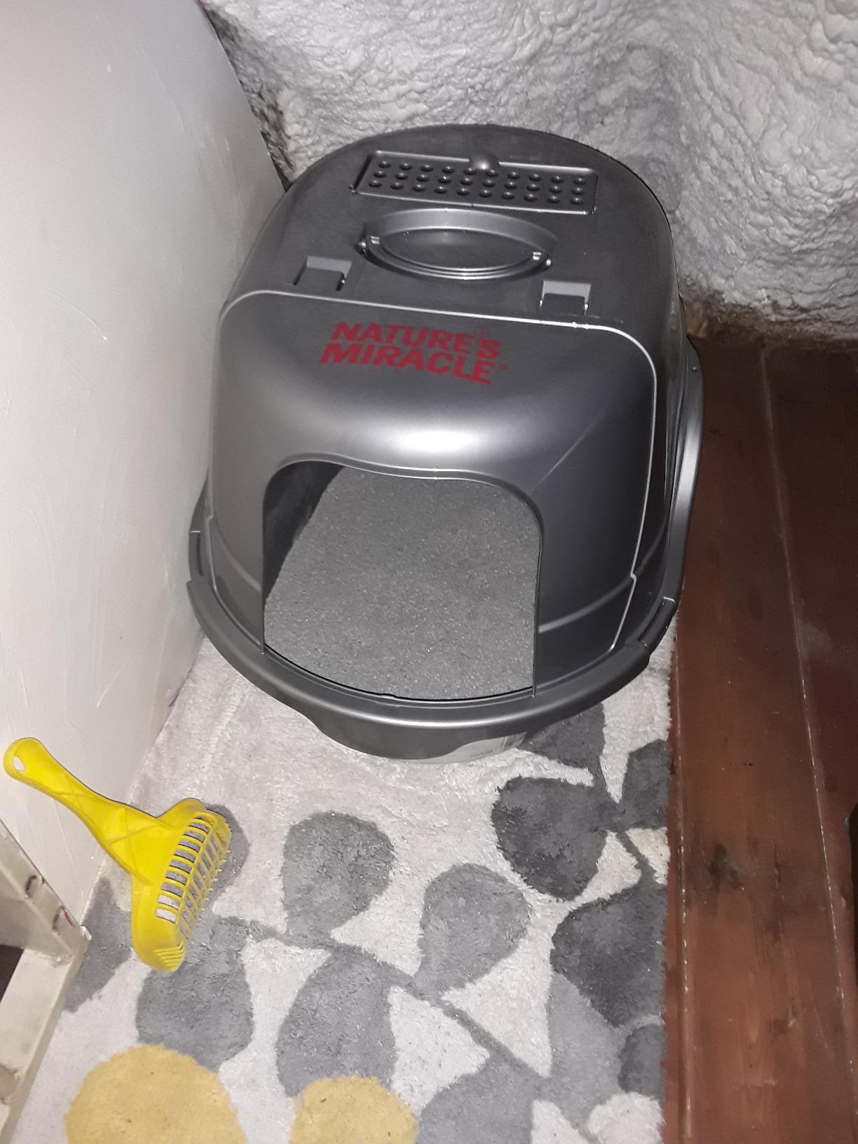 Nature's Miracle Hooded Flip Top Cat Litter Box with Charcoal Filter customer photo 2