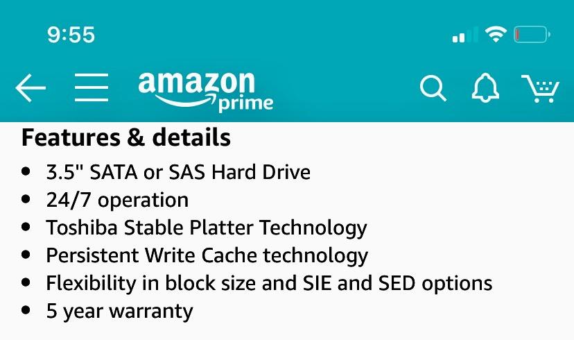 Toshiba 4TB Enterprise Internal Hard Drive – MG Series 3.5