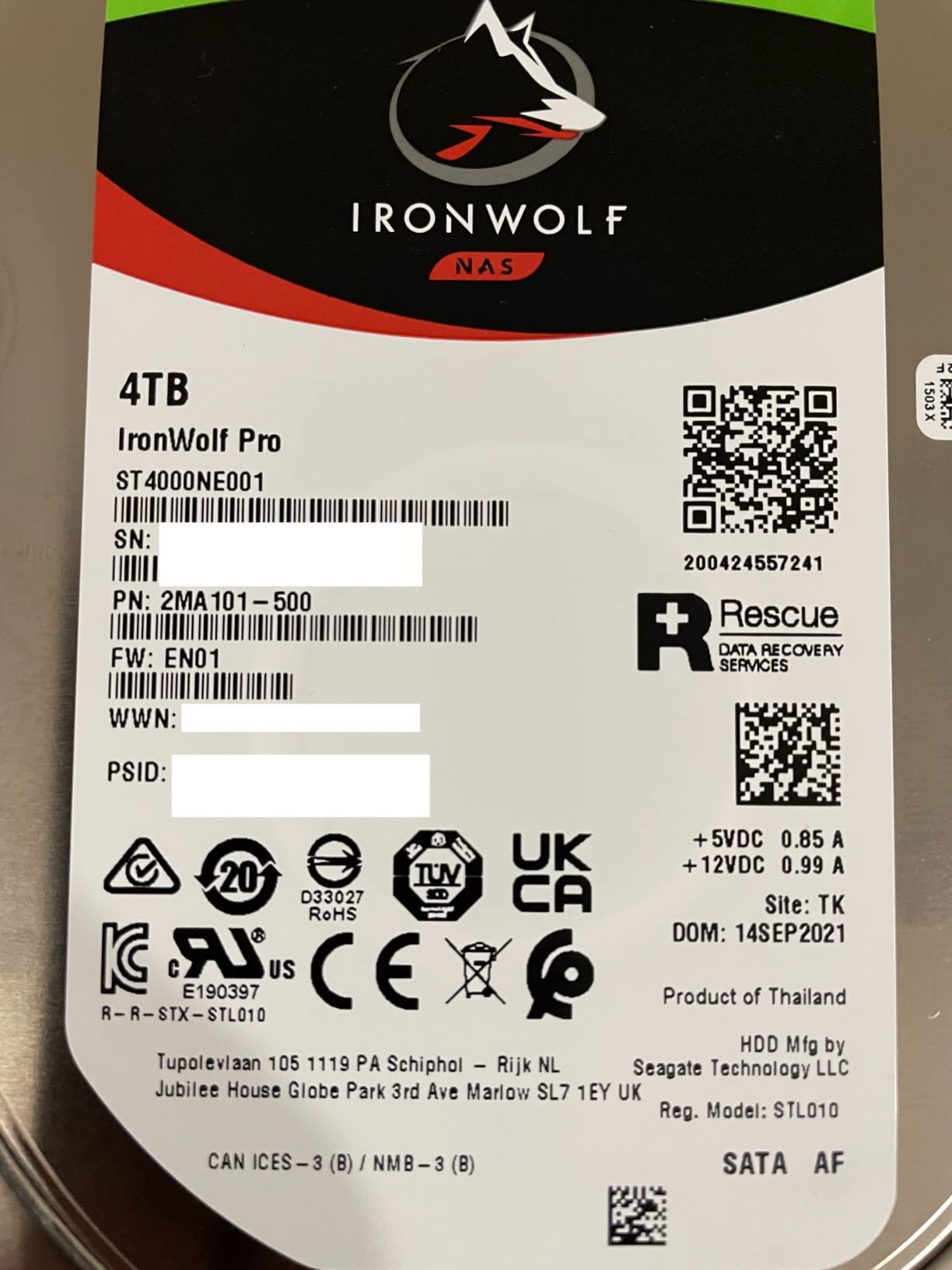 Seagate IronWolf Pro 14TB NAS Internal Hard Drive HDD – CMR 3.5 Inch SATA 6Gb/s 256MB Cache for RAID Network Attached Storage, Data Recovery Service – Frustration Free Packaging (ST14000NEZ008) customer photo 2