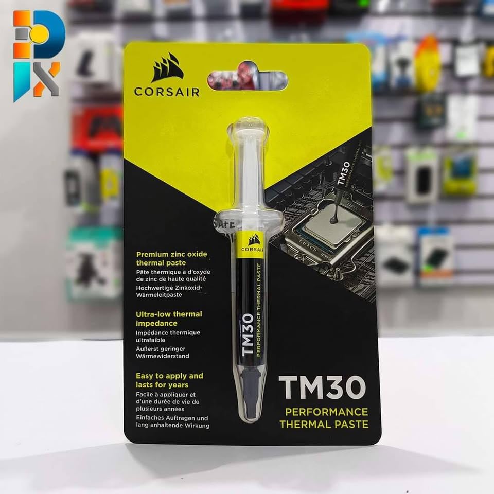 Corsair TM30 Performance Thermal Paste | Ultra-Low Thermal Impedance CPU/GPU | 3 Grams|w/applicator, Silver for Desktop customer photo 1