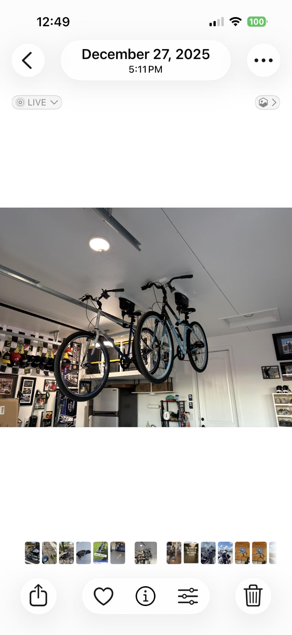 Kradl - Spring-Powered Ceiling Bike Hoist and Rack for Effortless Storage customer photo 1