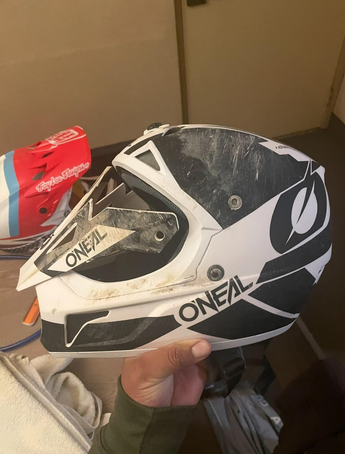 O'Neal Sonus Deft Mountain Bike Helmet Olive/Orange, Large customer photo 1