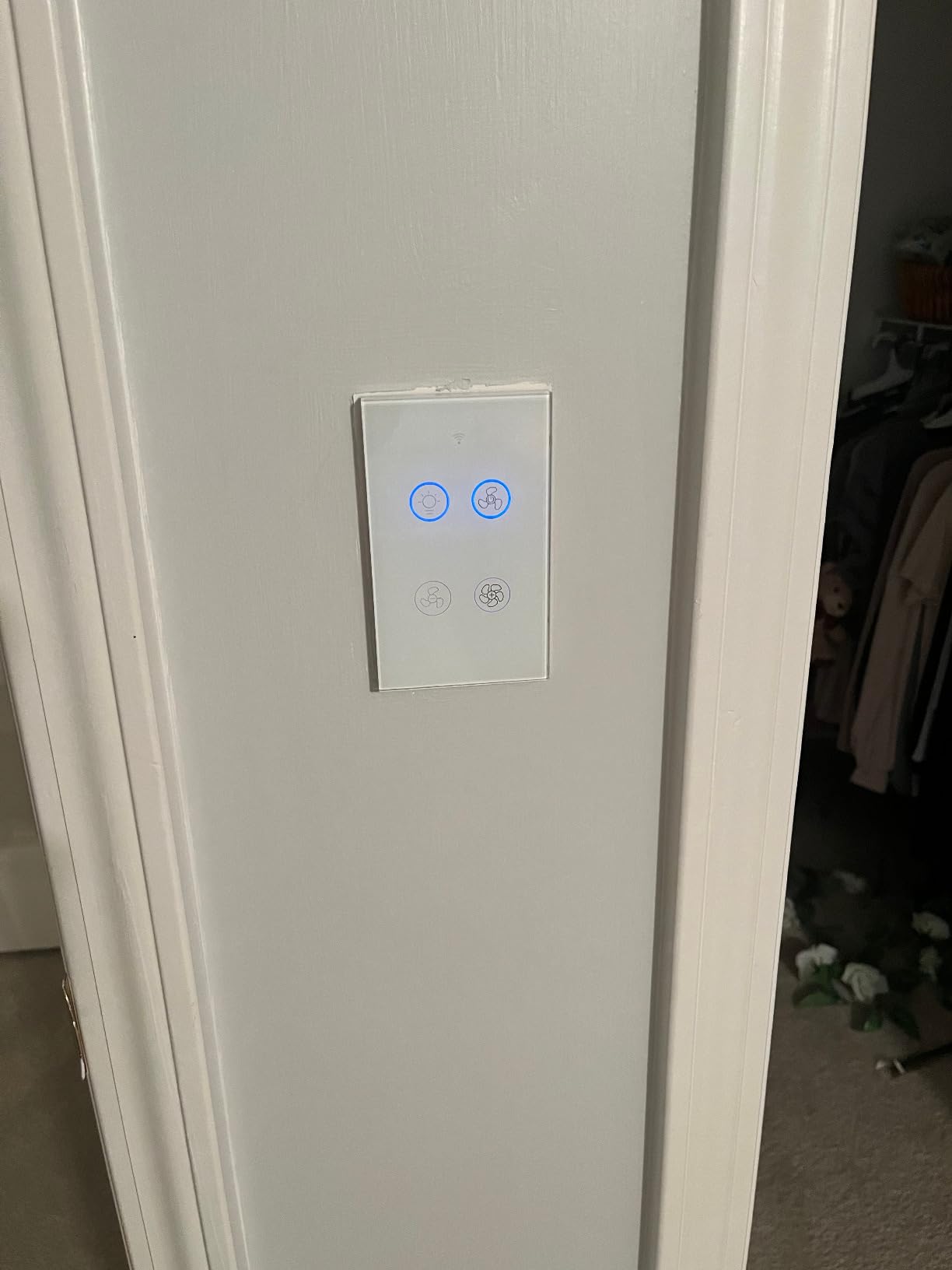 MOES WiFi Smart Ceiling Fan Light Wall Switch, Smart Life/Tuya APP Remote Timer and Counterdown, Compatible with Alexa and Google Home, No Hub Required, Neutral Wire Required,White customer photo 2