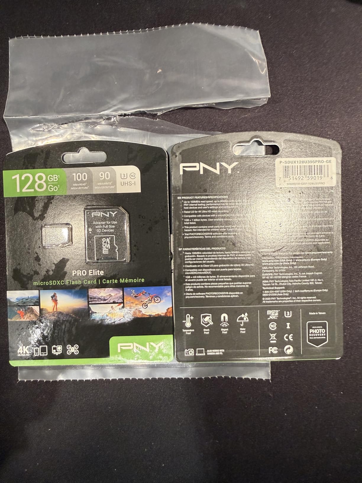 PNY 256GB PRO Elite C10 U3 V30 A2 microSDXC Flash Memory Card, 4K UHD customer photo 2