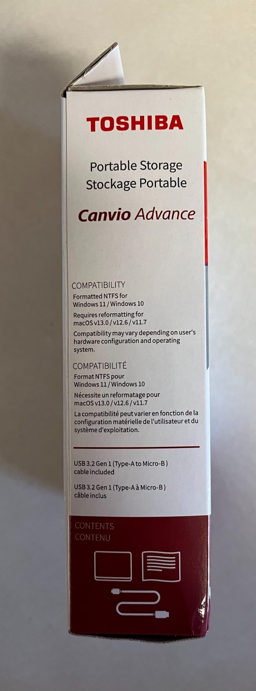 Toshiba Canvio Advance 4TB Portable External Hard Drive USB 3.0, Red - HDTCA40XR3CA customer photo 2
