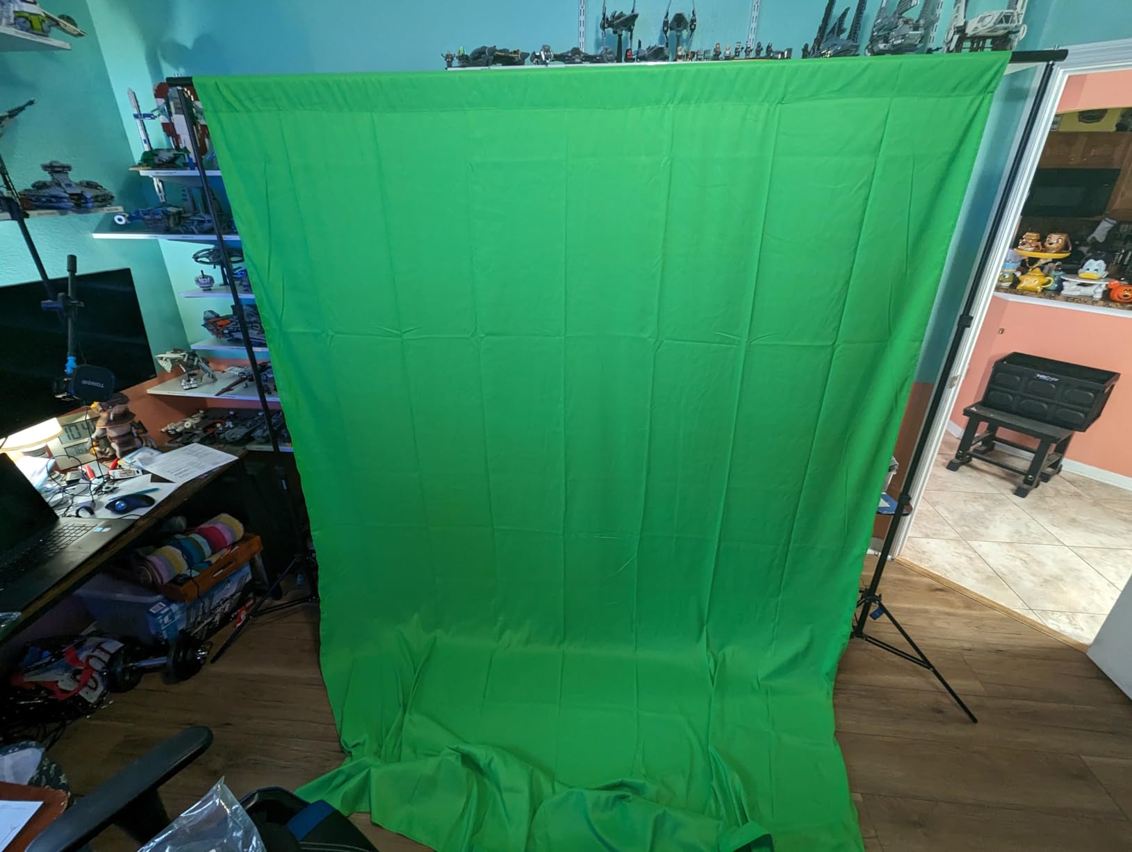 GFCC Green Screen Backdrop Background - 7x10FT Photography Backdrop Photo Background Screen for Video Recording Greenscreen Picture Photoshoot customer photo 2