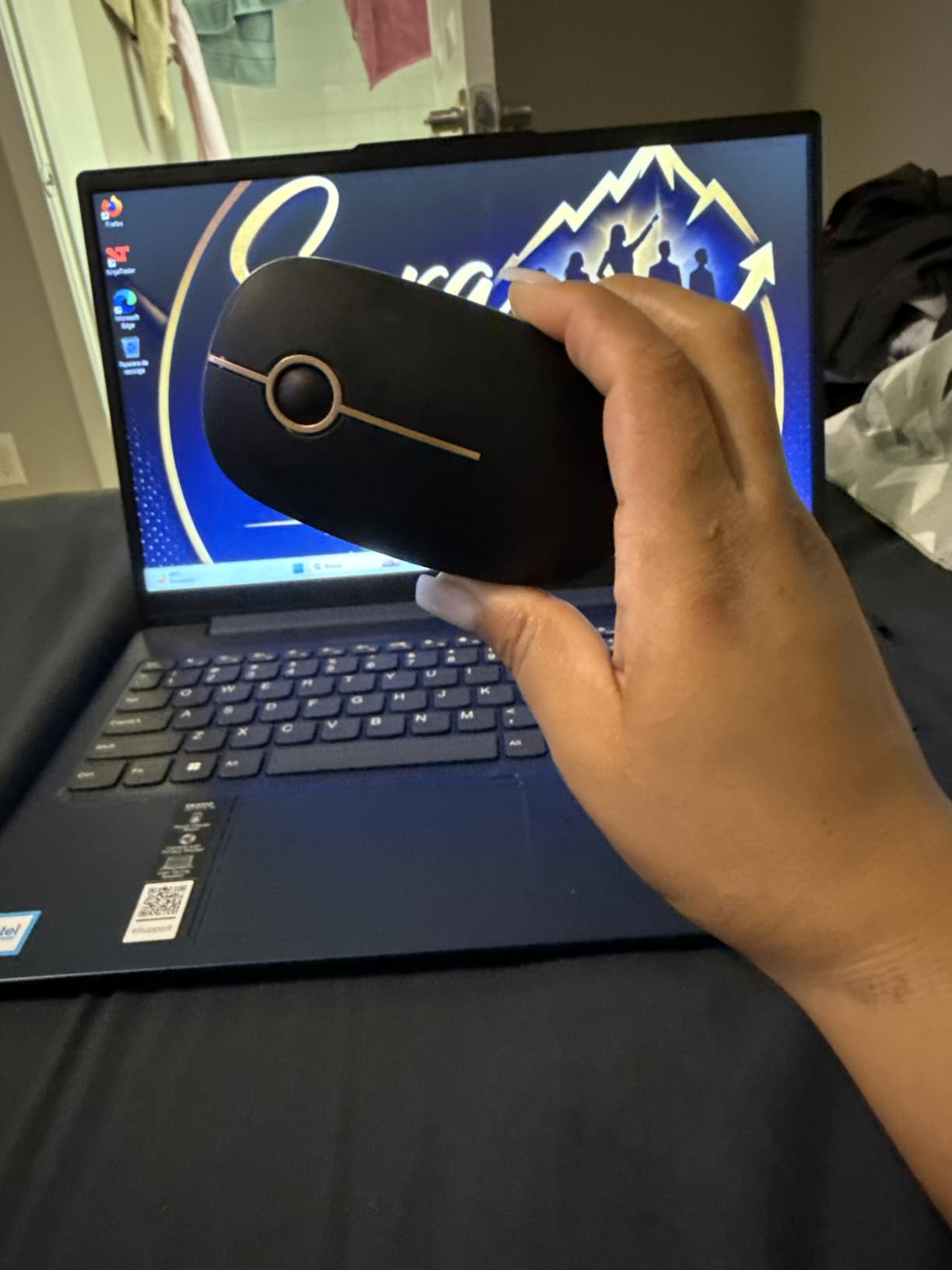 VssoPlor Wireless Mouse, 2.4G Slim Computer Laptop Mouse, Black and Gold customer photo 2