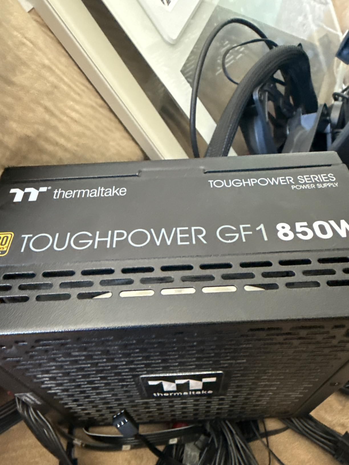 Thermaltake Toughpower GF3 1200W; ATX 3.1; x2 Native PCIe 5.1 12V-2x6; Flat Cables; Color Matched Connectors; Japanese Main Capacitors; 135mm Fan; 80 Plus Gold Certified; Black; PS-TPD-1200FNFAGU-4 customer photo 1