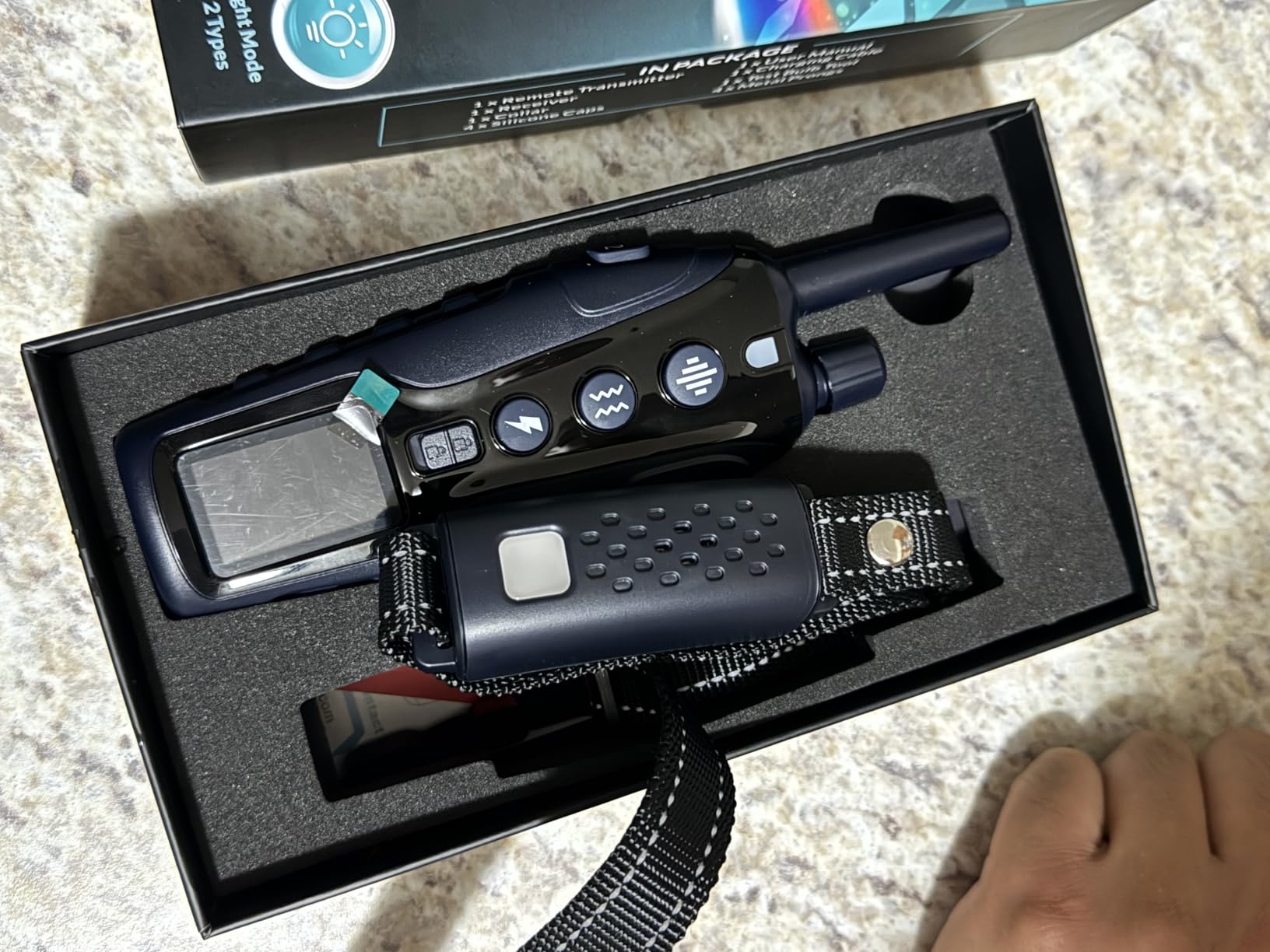 Shock Collar for Dogs - 4500FT Dog Training Collar with Remote, Waterproof e Collar with Flashlight, 4 Training Modes, Keypad Lock, Rechargeable Dog Shock Collar for Small Medium Large Dogs customer photo 1