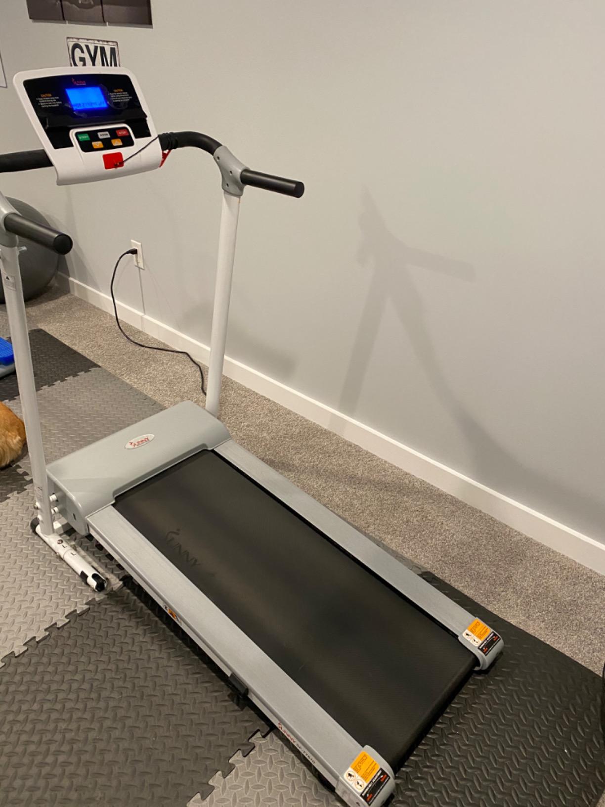 Sunny Health & Fitness Treadpad Slim Walking Pad Treadmill with Handlebars customer photo 1
