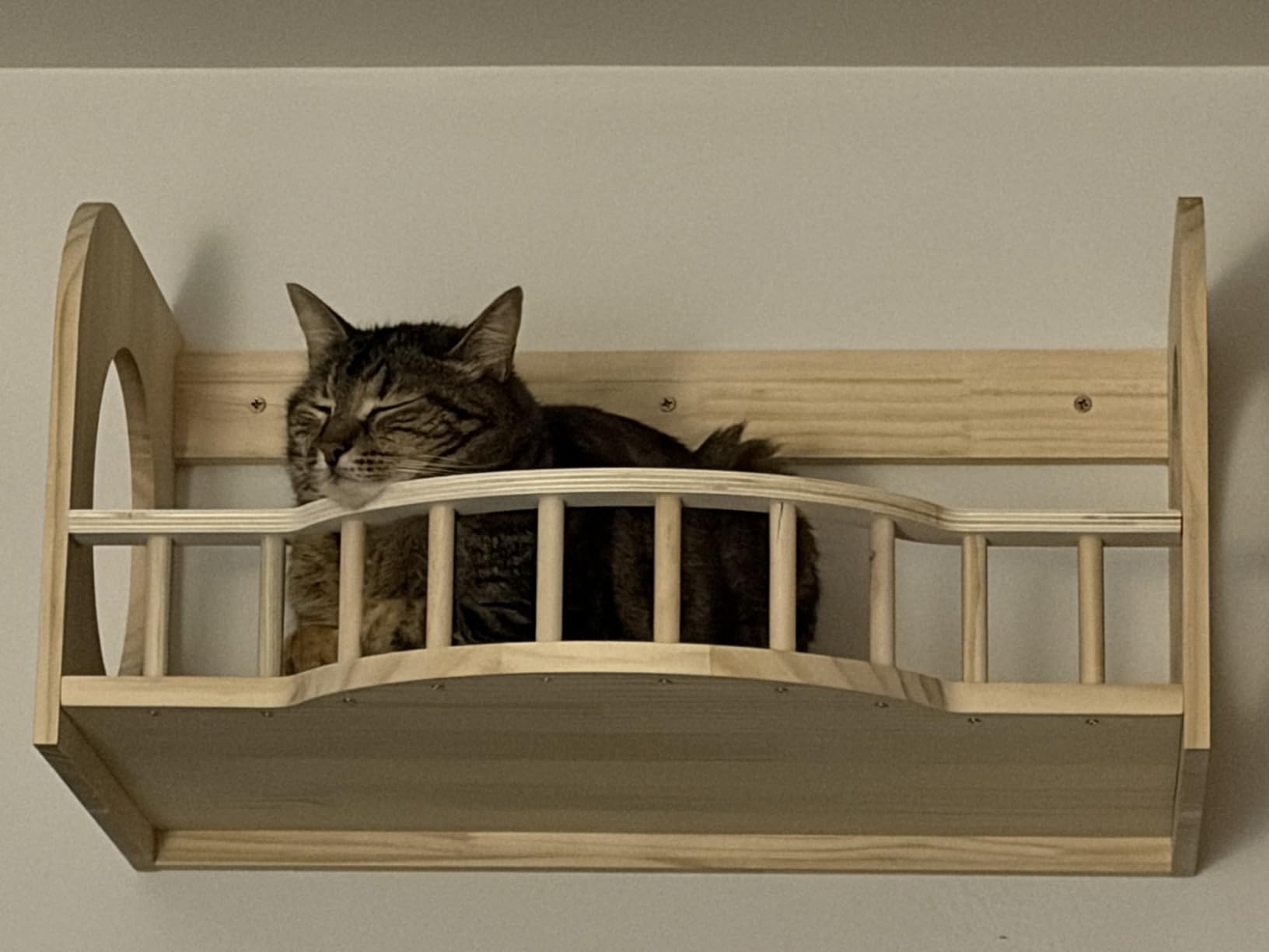 Cat Wall Shelves and Furniture Set with Condos, Perches, Bridge Ladders, Sisal Scratching Posts - Steps and Houses for Cats (B) customer photo 2