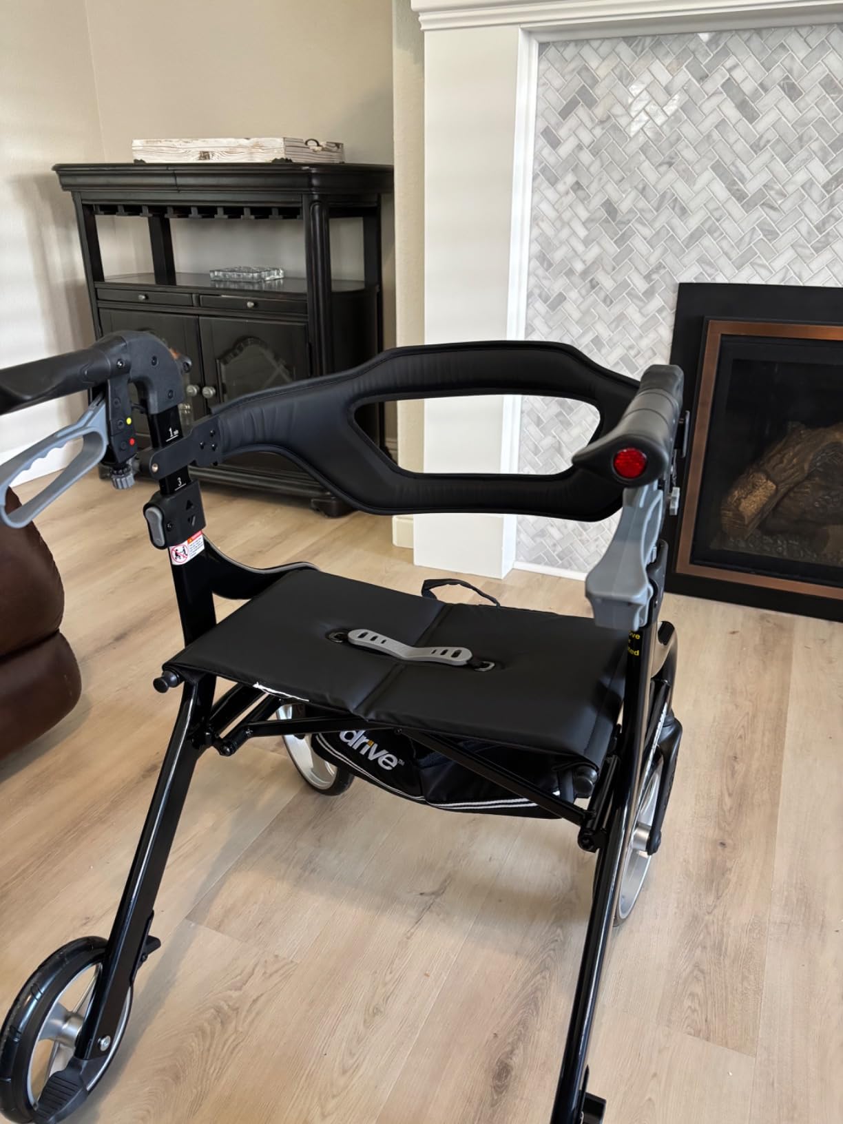 Drive Medical Nitro Sprint Rollator Walker with Seat, Standard, Blue customer photo 1